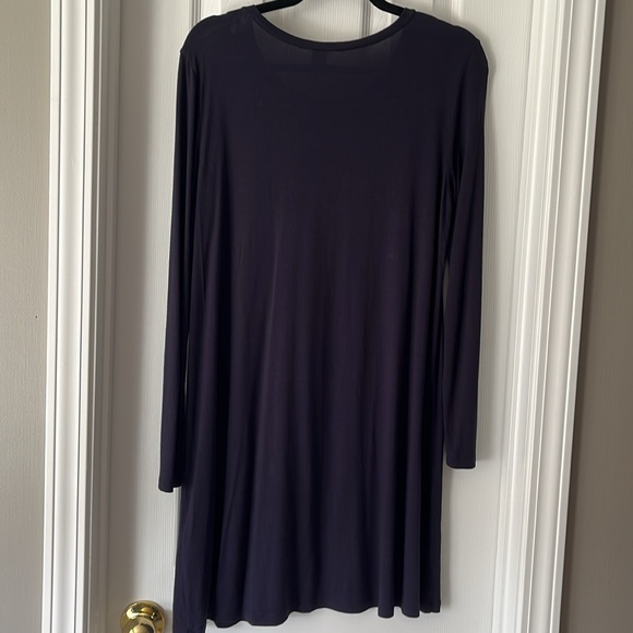H&M Basics Long Sleeve Dress Navy Blue - Picture 2 of 2